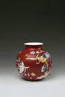 Beauties Seeing Spring Return Famille-Rose Vase by 
																	 Zhong Liansheng